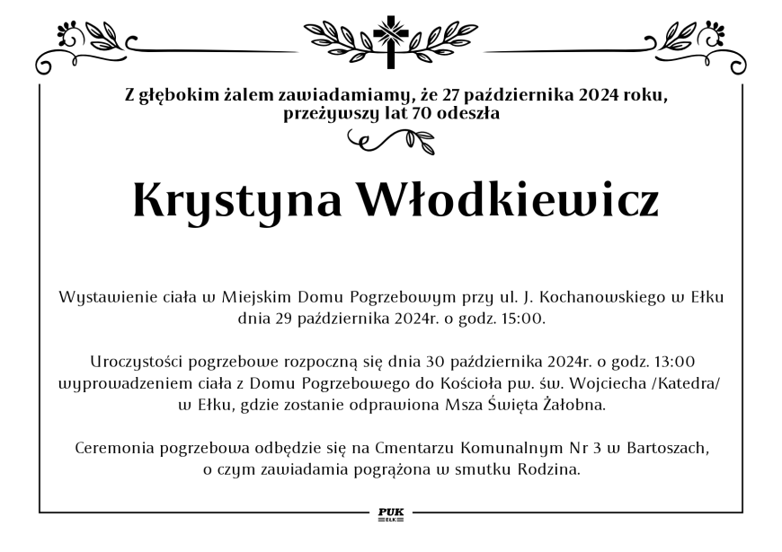 Krystyna Włodkiewicz - nekrolog